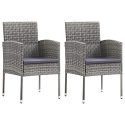 VidaXL 318705 chaise d'extérieur Terrace Siège rembourré Polyuréthane, Acier Gris