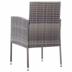 VidaXL 318705 chaise d'extérieur Terrace Siège rembourré Polyuréthane, Acier Gris - Vue supplémentaire 5