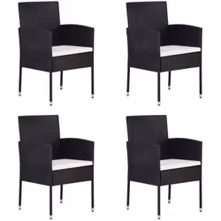 Ces chaises de jardin en résine tressée seront un excellent choix pour votre famille pour dîner ou se détendre ! Matériau dur ...