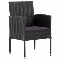 VidaXL 318709 chaise d'extérieur Terrace Siège rembourré Polyuréthane, Acier Noir - Vue supplémentaire 2