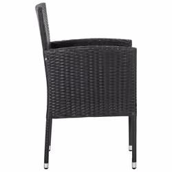 VidaXL 318709 chaise d'extérieur Terrace Siège rembourré Polyuréthane, Acier Noir - Vue supplémentaire 4