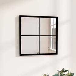 Vidaxl - Miroir mural Noir 40x40 cm métal