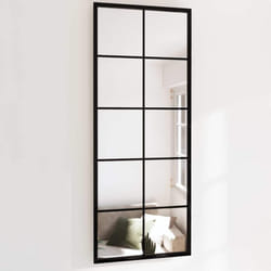 Vidaxl - Miroir mural noir 100x40 cm métal