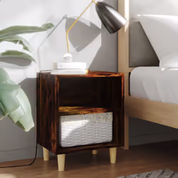 VidaXL 813098 Table de nuit et table de chevet Chêne - Vue supplémentaire 2