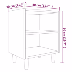 VidaXL 813098 Table de nuit et table de chevet Chêne - Vue supplémentaire 6