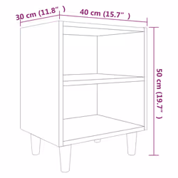 VidaXL 813099 Table de nuit et table de chevet Chêne - Vue supplémentaire 6