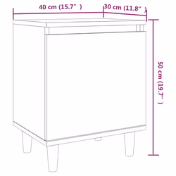 VidaXL 813110 Table de nuit et table de chevet Chêne - Vue supplémentaire 8