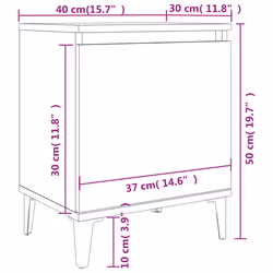 VidaXL 813116 Table de nuit et table de chevet Chêne - Vue supplémentaire 8