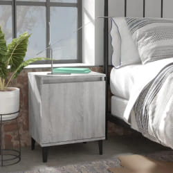 vidaXL Table de chevet - Gris Sonoma