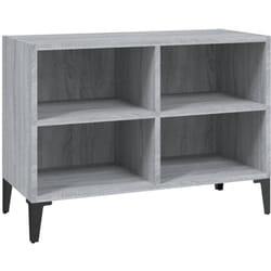 Meuble tv avec pieds en métal Sonoma gris 69,5x30x50 cm Vidaxl
