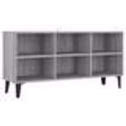 vidaXL Meuble TV avec pieds en métal Sonoma gris 103,5x30x50 cm