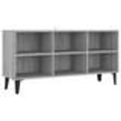 vidaXL Meuble TV avec pieds en métal Sonoma gris 103,5x30x50 cm