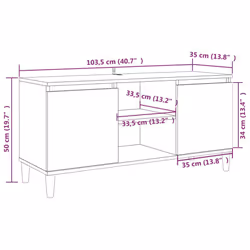 VidaXL 813159 Support TV et centre de divertissement - Vue supplémentaire 8