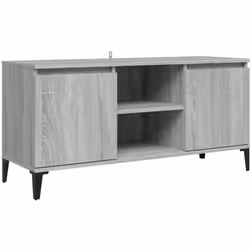 Améliorez votre intérieur avec ce meuble TV chic et bien conçu. Ce meuble TV sur quatre pieds en métal est stable et solide.  ...