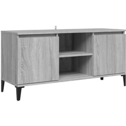 Vidaxl - Meuble tv avec pieds en métal Sonoma gris 103,5x35x50 cm