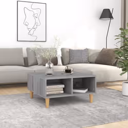 vidaXL Table basse sonoma gris 60x60x30 cm bois d'ingénierie - TU