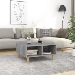 vidaXL Table basse sonoma gris 60x60x30 cm bois d'ingénierie - TU