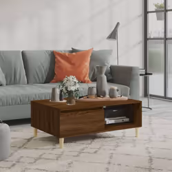 Cette table basse élégante au charme scandinave est un supplément pratique à votre espace de vie actuel. Cette table d’appoin ...