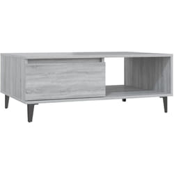 Table basse sonoma gris 90x60x35 cm bois d'ingénierie Vidaxl