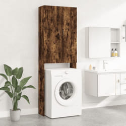 Vidaxl - Meuble pour machine à laver Chêne fumé 64x25,5x190 cm