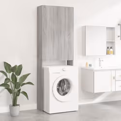 vidaXL Meuble pour machine à laver Sonoma gris 64x25,5x190 cm - TU