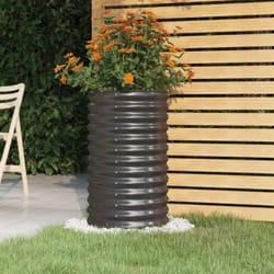 vidaXL Jardinière Acier enduit de poudre 40x40x68 cm Anthracite - TU