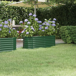 Vidaxl - Lit surélevé de jardin Acier enduit de poudre 114x40x36 cm Vert