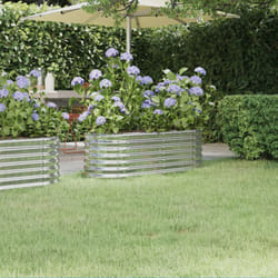 Vidaxl - Lit surélevé de jardin Acier enduit de poudre Argenté