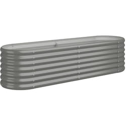 Vidaxl - Lit surélevé de jardin Acier enduit de poudre 152x40x36 cm gris
