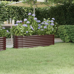 Vidaxl - Lit surélevé de jardin Acier enduit de poudre marron