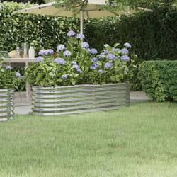 Vidaxl - Lit surélevé de jardin Acier enduit de poudre Argenté