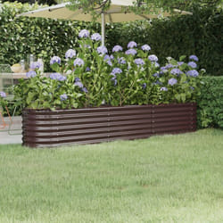 Vidaxl - Lit surélevé de jardin Acier enduit de poudre marron