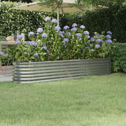 Vidaxl - Lit surélevé de jardin Acier enduit de poudre Argenté