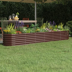 Vidaxl - Lit surélevé de jardin Acier enduit de poudre marron