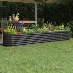 Lit surélevé de jardin Acier enduit de poudre Anthracite vidaXL