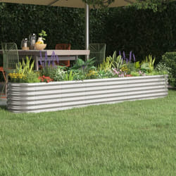Vidaxl - Lit surélevé de jardin Acier enduit de poudre Argenté