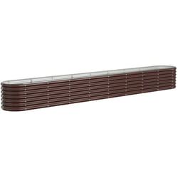 Vidaxl - Lit surélevé de jardin Acier enduit de poudre marron
