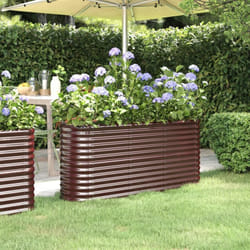 Vidaxl - Lit surélevé de jardin Acier enduit de poudre marron
