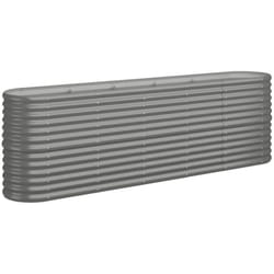 Vidaxl - Lit surélevé de jardin Acier enduit de poudre 224x40x68 cm gris