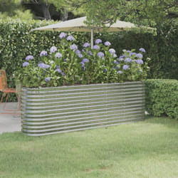 Vidaxl - Lit surélevé de jardin Acier enduit de poudre Argenté