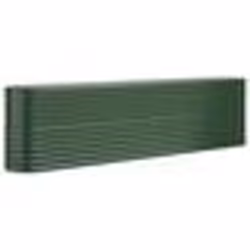 vidaXL Lit surélevé de jardin Acier enduit de poudre 260x40x68 cm Vert - TU