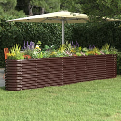 Vidaxl - Lit surélevé de jardin Acier enduit de poudre marron