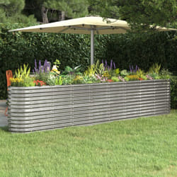 Vidaxl - Lit surélevé de jardin Acier enduit de poudre Argenté