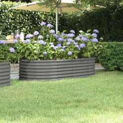vidaXL Lit surélevé de jardin Acier enduit de poudre 152x80x36 cm gris - TU