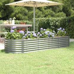 Vidaxl - Lit surélevé de jardin Acier enduit de poudre Argenté