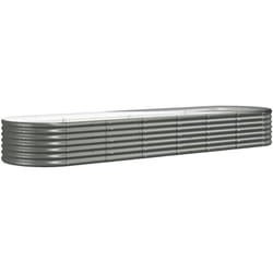 Vidaxl - Lit surélevé de jardin Acier enduit de poudre 296x80x36 cm gris