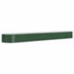 vidaXL Lit surélevé de jardin Acier enduit de poudre 440x80x36 cm Vert - TU
