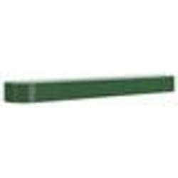 vidaXL Lit surélevé de jardin Acier enduit de poudre 440x80x36 cm Vert - TU