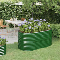 Vidaxl - Lit surélevé de jardin Acier enduit de poudre 152x80x68 cm Vert