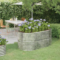 Vidaxl - Lit surélevé de jardin Acier enduit de poudre Argenté